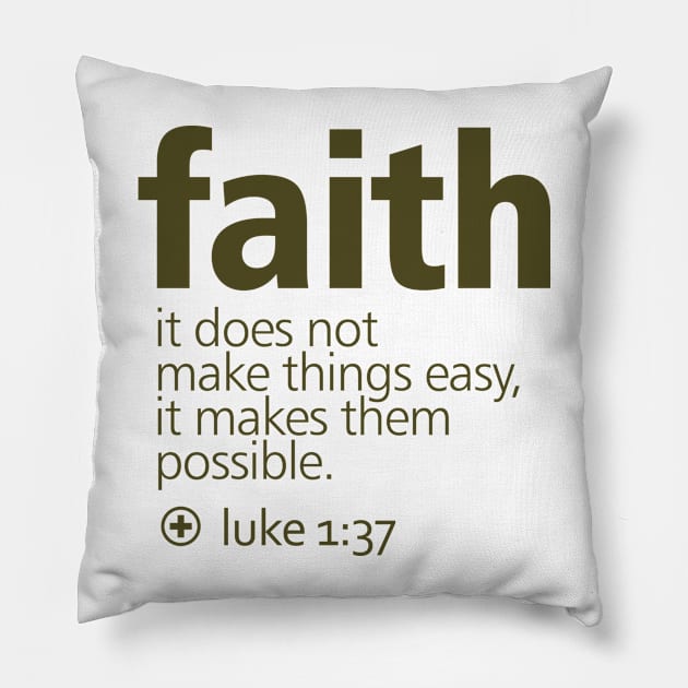 faith Pillow by yukiotanaka