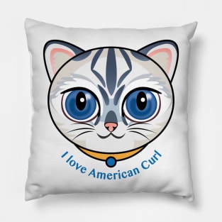 I Love American Curl Pillow