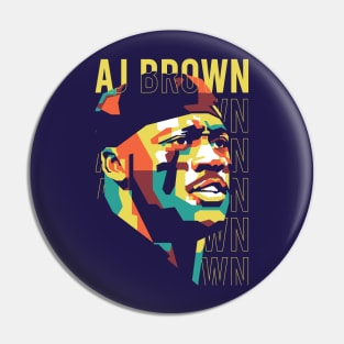 AJ Brown in WPAP Style 1 Pin