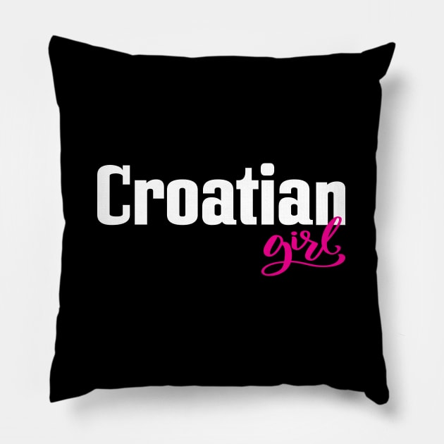 Croatian Girl Pillow by ProjectX23Red