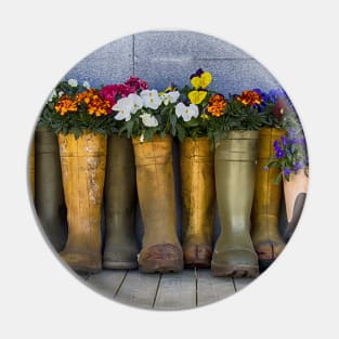 Flowers on a Porch Pin