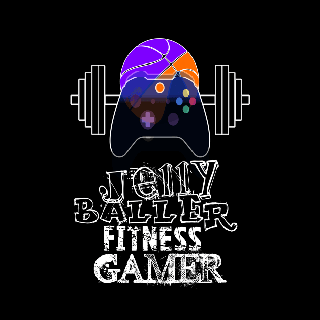 Jelly Baller Fitness Gamer  - Basketball Graphic Typographic Design - Baller Fans Sports Lovers - Holiday Gift Ideas by MaystarUniverse