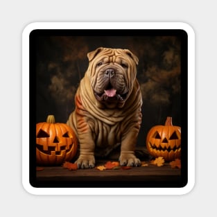 Halloween Chinese Shar-Pei Magnet