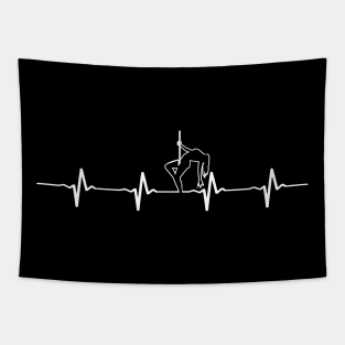 Pole Dancer Heartbeat T-shirt Tapestry