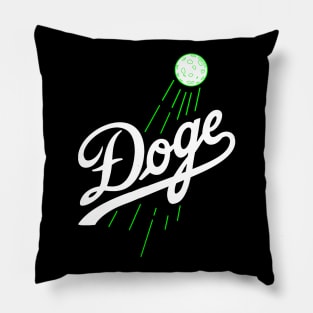 Doge To The Moon Logo Pillow