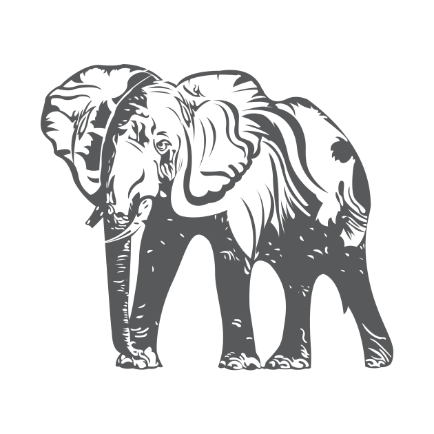 illustration elephant by Spiderbig