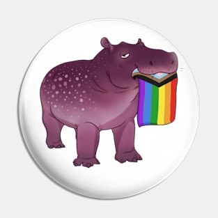 Pride Hippo Pin