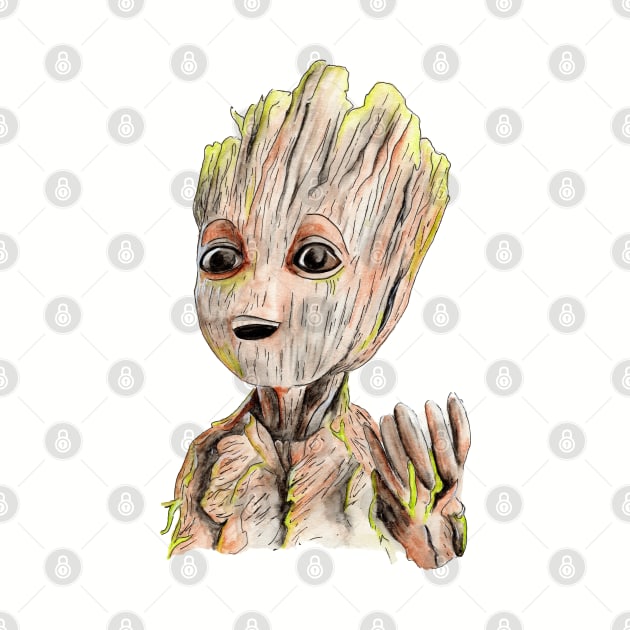 Young Groot by AaronShirleyArtist