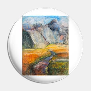 Expressive Mountain Cliffs Pin