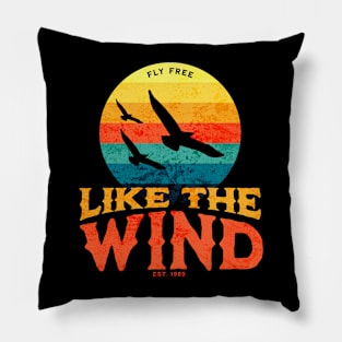 Like the Wind!! Vintage Sunset Freedom Pillow