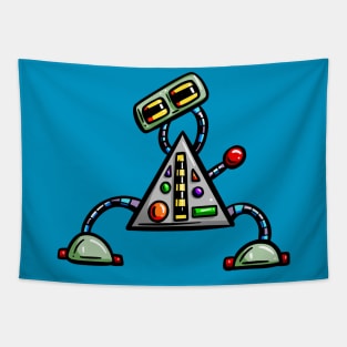 Cute Cartoon Robot Design Sci-fi Character Triangle Tapestry