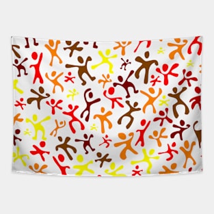 Run Jump Play Repeat on White 5748 Tapestry