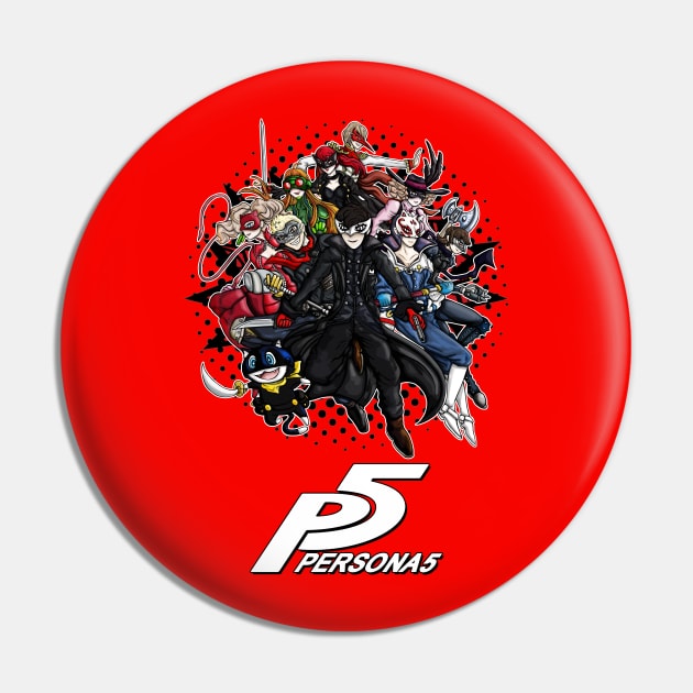 Persona 5 Heroes Pin by WarioPunk