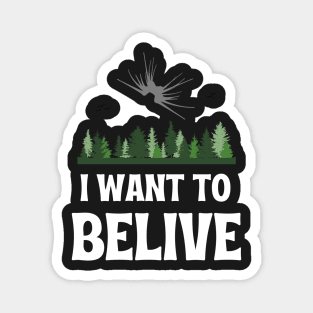 I Want to Belive - Shadow Ship - Black - Sci-Fi Magnet