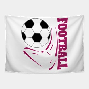 Football Foot - purple Tapestry