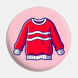 Sweater Cartoon Illustration Pin