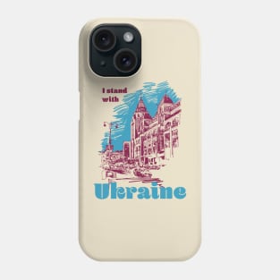 I Stand with Ukraine, Support Kiev Russia peace, end Ukrainian war Phone Case