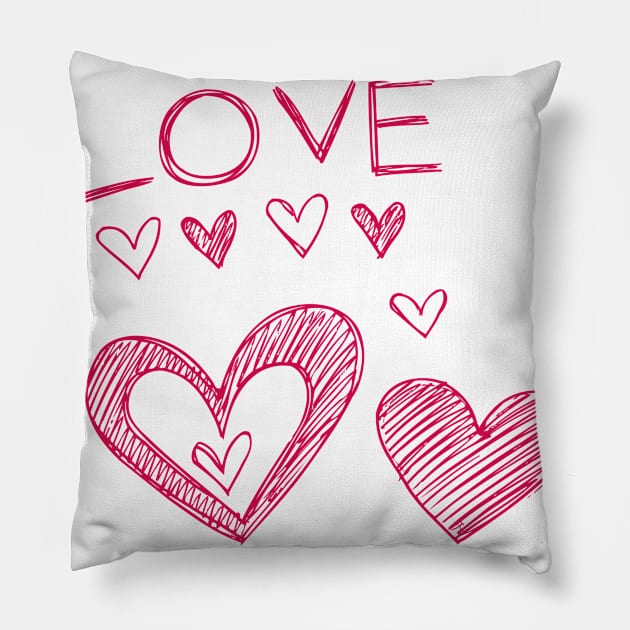 love valentines day Pillow by TrudiWinogradqa