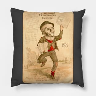 Skeleton Newsboy Pillow