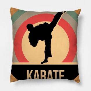 Retro Vintage Karate Gift For Karateka & Martial Artists Pillow