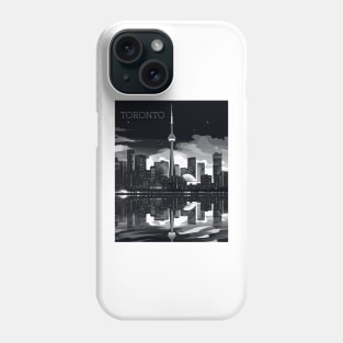 Toronto, Ontario, Canada, Black and White, Travel Print, Travel Wall Art, Travel Home Décor, Travel Gift Art Phone Case