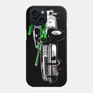 Highway Punchado Car Upgraded v. Blank Text Code Green Phone Case