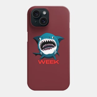 Shark Week (razor teeth shark character) Phone Case