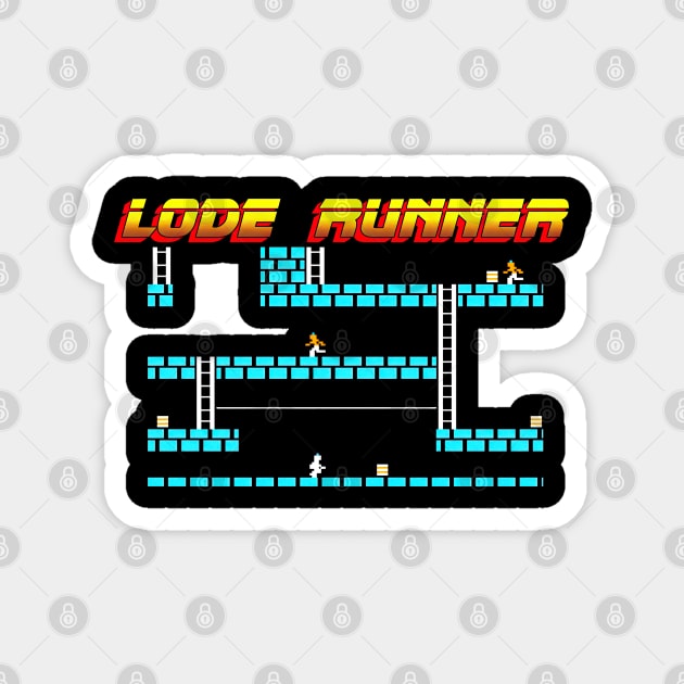 retro gaming - Lode Runner Magnet by obstinator