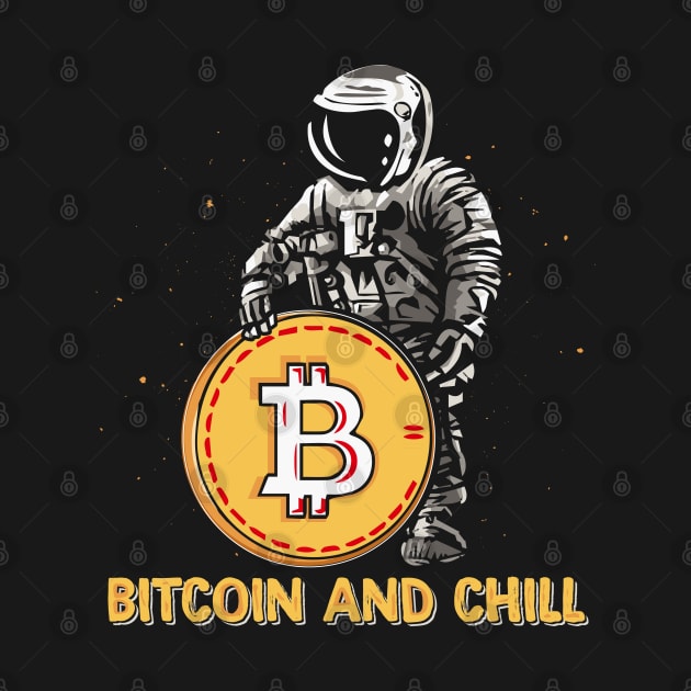 Bitcoin Astronaut Funny Bitcoin to the moon BTC hodl Funny Crypto Gift by BadDesignCo
