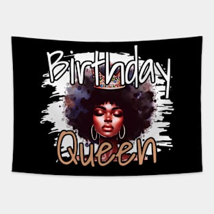 Birthday queen with afro design Tapestry