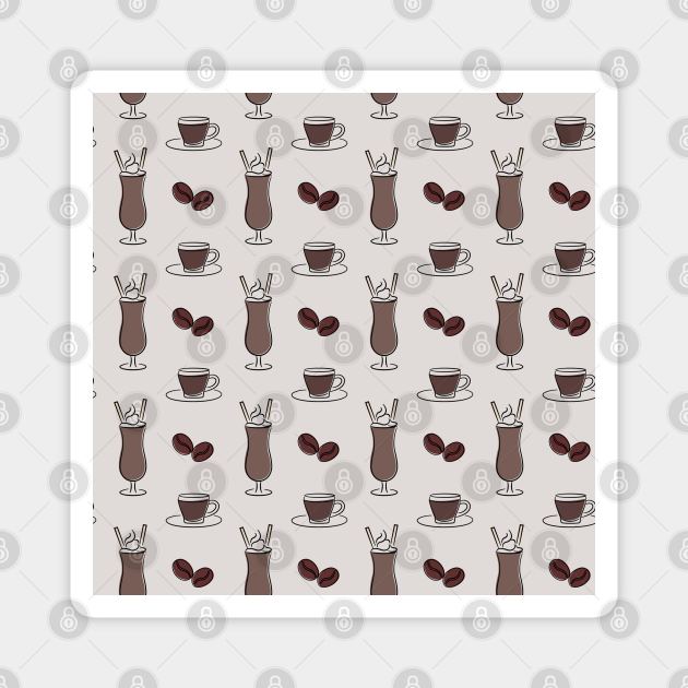 Coffee Pattern 4 Magnet by BrewBureau