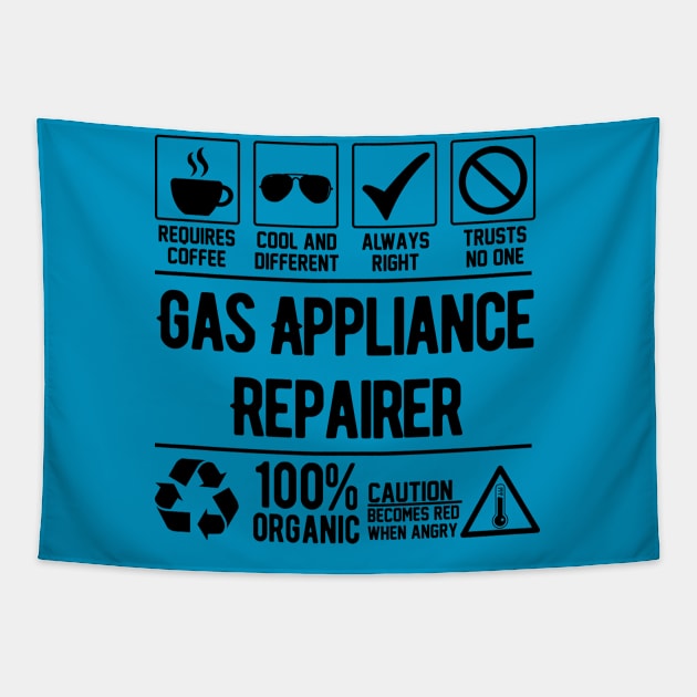 Gas Appliance Repairer Job (black) Tapestry by Graficof