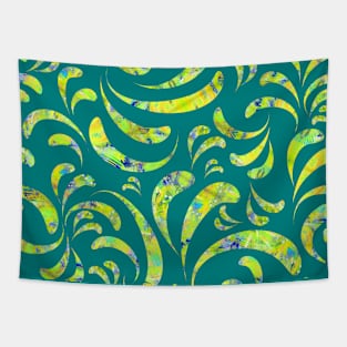 Bright Truth Swirls on Teal Tapestry