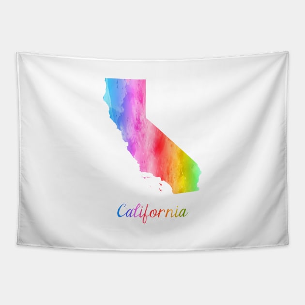 California Tie Dye Tapestry by MadyJustForFun