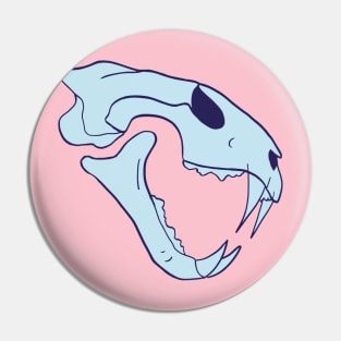 Tiger Skull Blue Pin