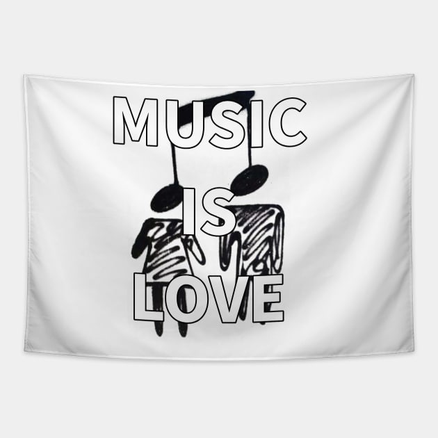 Music is love Tapestry by Evidence of the Machine