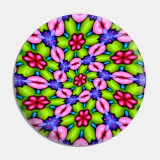 Cute Pink Flower Pattern Pin