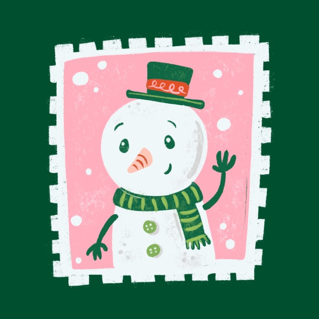 Snowman Stamp by Alexandra Franzese