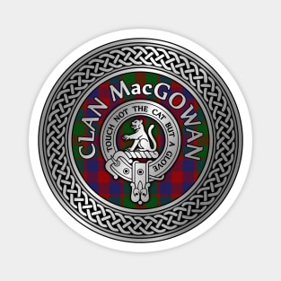 Clan MacGowan Crest & Tartan Knot Magnet