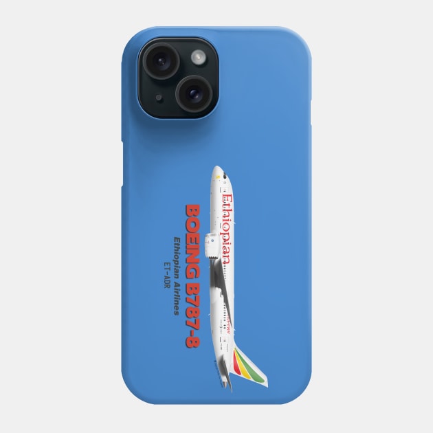 Boeing B787-8 - Ethiopian Airlines Phone Case by TheArtofFlying