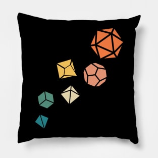 Spiral Polyhedral Dice Set Tabletop Roleplaying RPG Gaming Addict Pillow