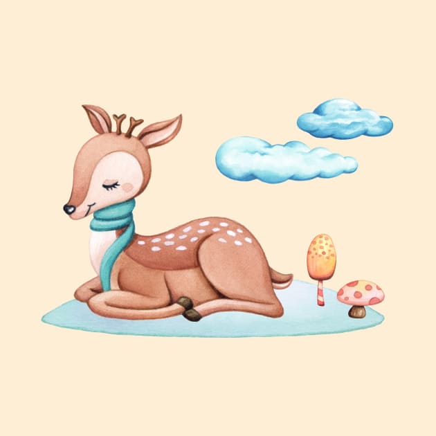 Winter little deer by Nopi Pantelidou