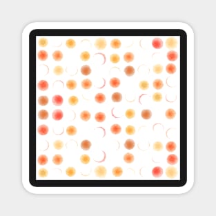 Watercolor orange dots Magnet