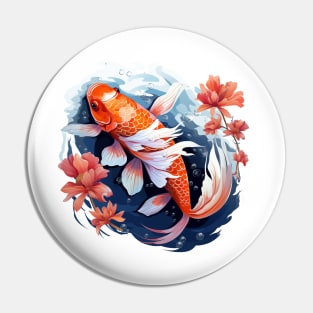 Koi Fish In A Pond Pin