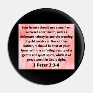 Bible Verse 1 Peter 3:3-4 Pin