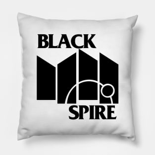 Black Spire Flag -for light colored shirts Pillow