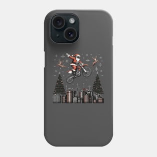 Biker Santa at Christmas vacation Phone Case