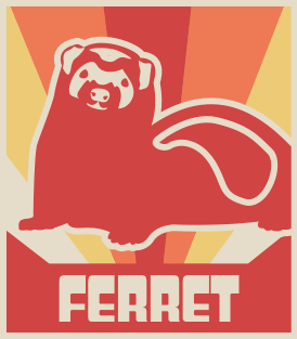 Vintage FERRET Poster Magnet