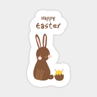 Happy easter with bunny Magnet