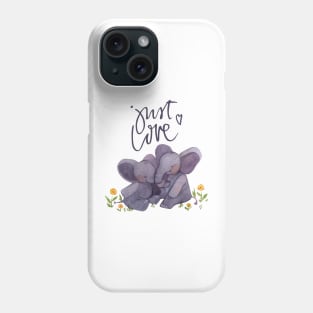 "Just Love" Eliphant bodygrow for Babies. Baby Bodysuit Phone Case